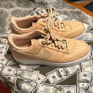 Nike Beige Sneakers with White Sole